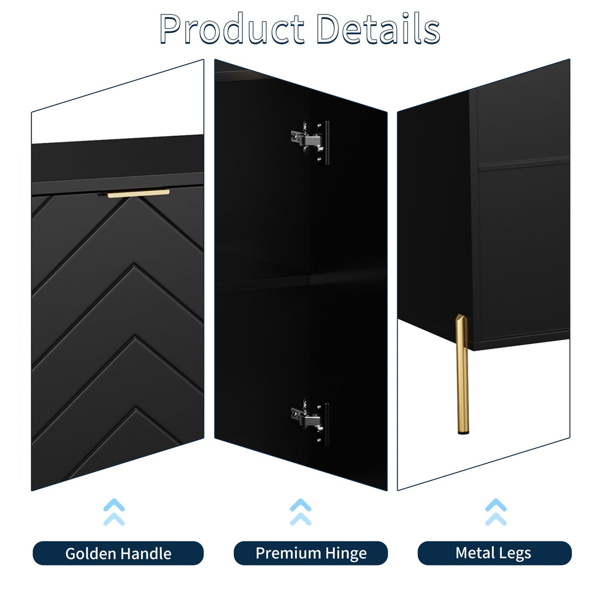 Clihome 17.72-in W x 30.12-in H Mdf Black Freestanding Utility Storage Cabinet