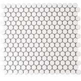 Apollo Tile Cirkel Pearl White 12-in x 12-in Matte Porcelain Penny Round Patterned Floor and Wall Tile (9.87-sq. ft/ Carton)