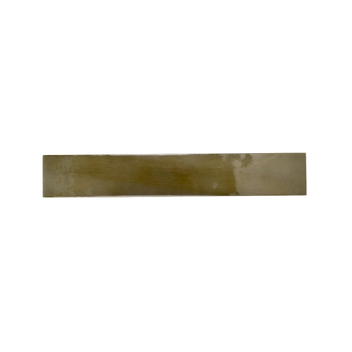 Apollo Tile Silken Olive Green 3-in x 16-in Glossy Ceramic Brick look Wall Tile product image