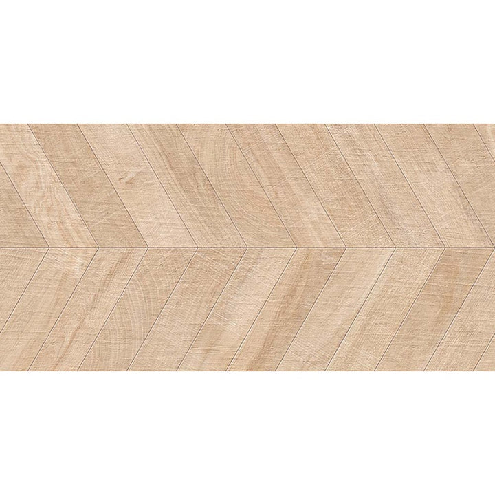 Apollo Tile Bois Maple 24-in x 48-in Matte Porcelain Chevron Wood Look Floor and Wall Tile (15.49-sq. ft/ Carton)