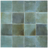 Apollo Tile Antiek Blue 4-in x 4-in Glossy Ceramic Stone Look Floor and Wall Tile (5.39-sq. ft/ Carton)