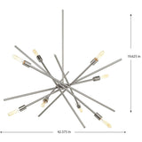 Progress Lighting Astra 8-Light Brushed Nickel Modern/Contemporary Chandelier