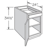 allen + roth Innsbrook 24-in W x 34.5-in H x 24-in D Rye 1-Drawer Base Fully Assembled Cabinet (Flat Panel Shaker Style)