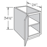 Shenandoah PRO Express Breckenridge 12-in W x 34.5-in H x 24-in D Linen Partial Overlay Base Fully Assembled Plywood Cabinet (Recessed Panel Shaker Door Style)