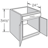 Shenandoah PRO Express Breckenridge 36-in W x 34.5-in H x 24-in D Linen Partial Overlay Sink Base Fully Assembled Plywood Cabinet (Recessed Panel Shaker Style)