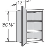 Shenandoah PRO Express Breckenridge 18-in W x 30.125-in H x 12-in D Linen Full Overlay Wall Fully Assembled Plywood Cabinet (Recessed Panel Shaker Door Style)