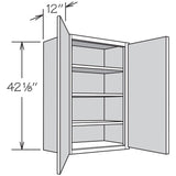 Shenandoah PRO Express Breckenridge 36-in W x 42.125-in H x 12-in D Linen Partial Overlay Wall Fully Assembled Plywood Cabinet (Recessed Panel Shaker Door Style)