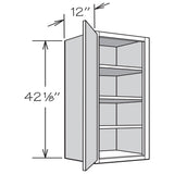 Shenandoah PRO Express Breckenridge 21-in W x 42.125-in H x 12-in D Linen Partial Overlay Wall Fully Assembled Plywood Cabinet (Recessed Panel Shaker Door Style)