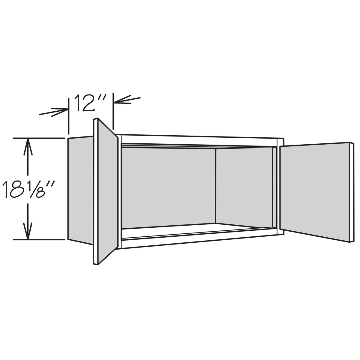 Shenandoah PRO Express Breckenridge 30-in W x 18.125-in H x 12-in D Linen Full Overlay Wall Fully Assembled Plywood Cabinet (Recessed Panel Shaker Door Style)