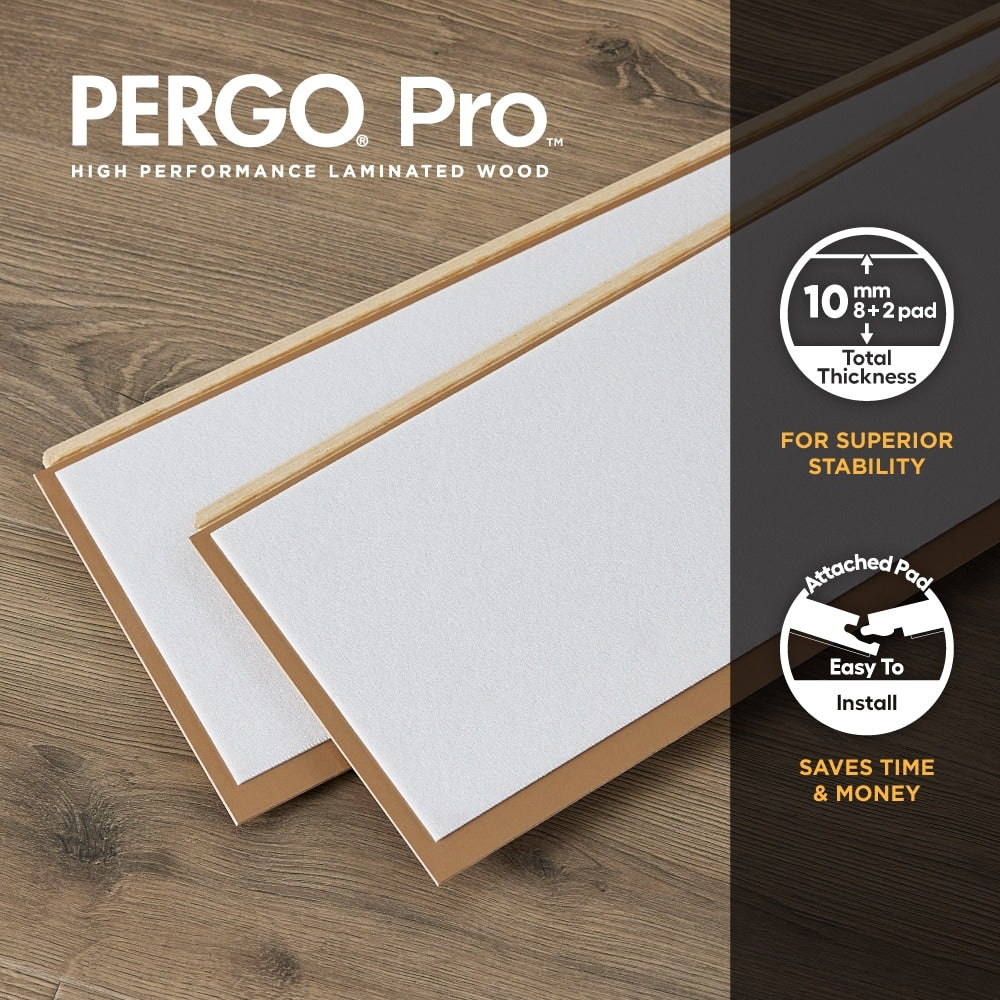 Pergo Pro +WetProtect Silo Oak 10-mm Waterproof Laminate Flooring