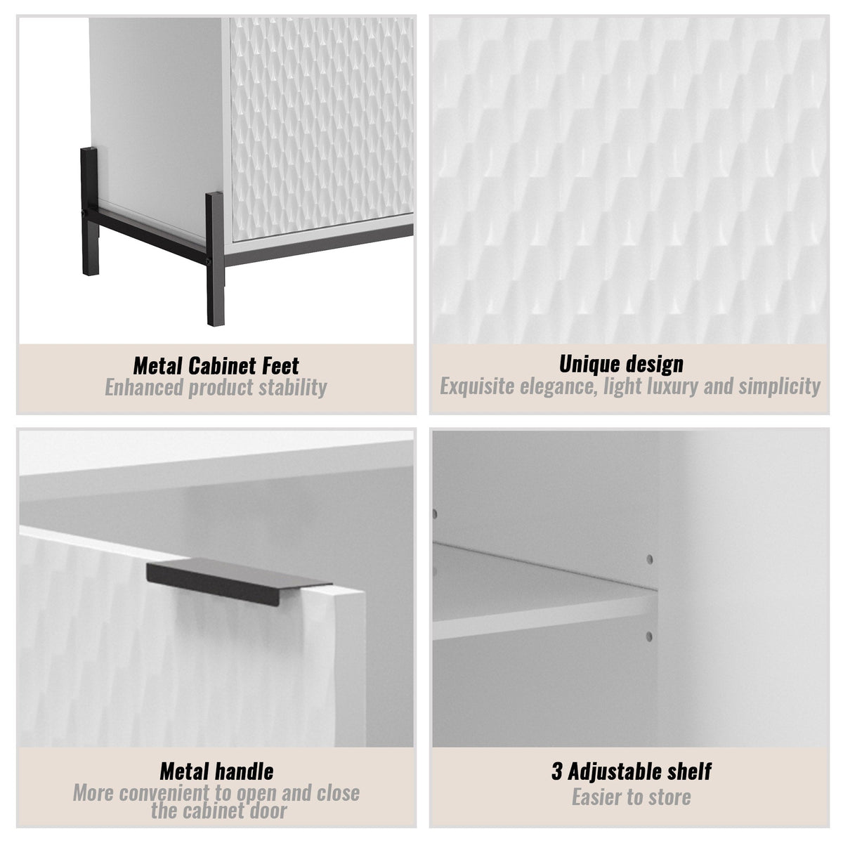 Clihome 15.67-in W x 31.5-in H Mdf White Freestanding Utility Storage Cabinet