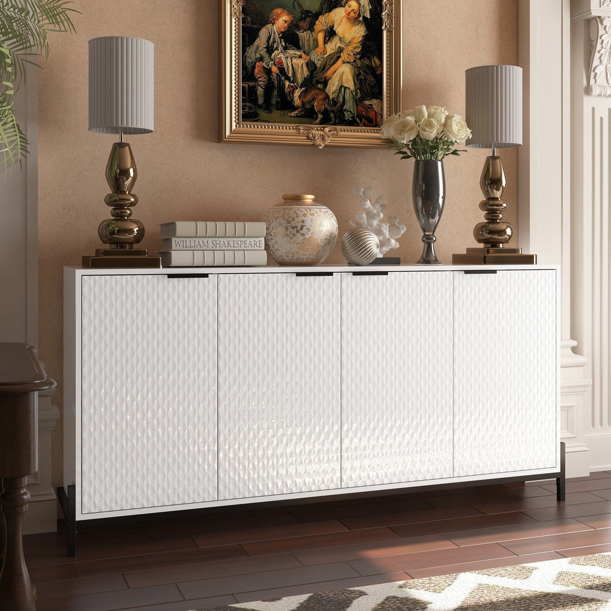 Clihome 15.67-in W x 31.5-in H Mdf White Freestanding Utility Storage Cabinet
