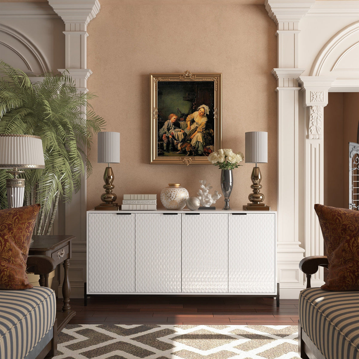 Clihome 15.67-in W x 31.5-in H Mdf White Freestanding Utility Storage Cabinet