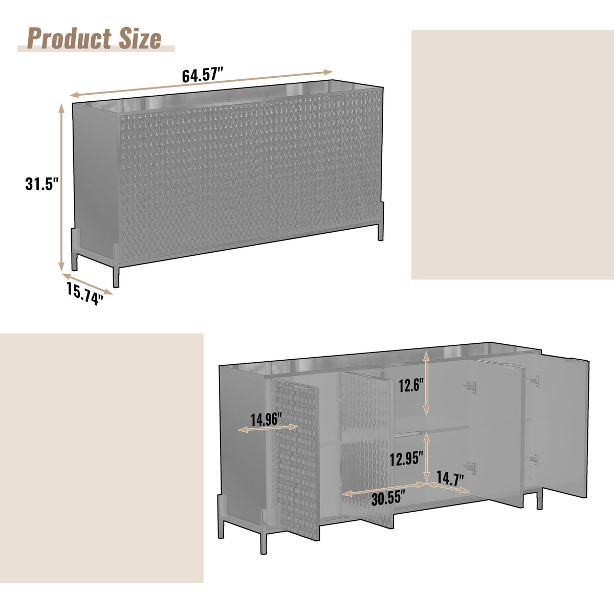 Clihome 15.67-in W x 31.5-in H Mdf White Freestanding Utility Storage Cabinet