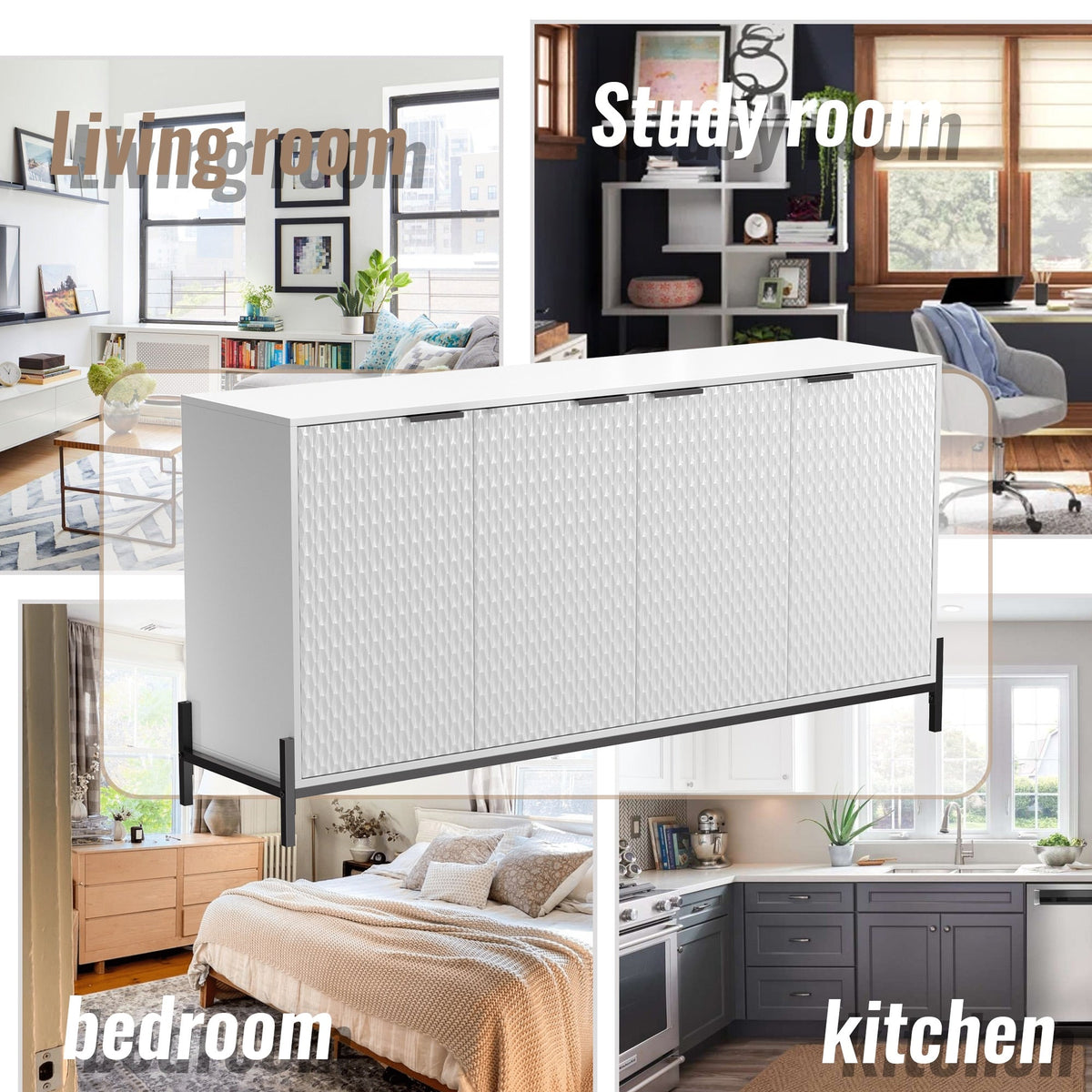 Clihome 15.67-in W x 31.5-in H Mdf White Freestanding Utility Storage Cabinet