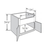 Shenandoah PRO Express Breckenridge 36-in W x 34.5-in H x 24-in D Stone Full Overlay Sink Base Fully Assembled Plywood Cabinet (Recessed Panel Shaker Style)