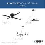Progress Lighting Pivot Led 7-Light Burnished Gray Modern/ContemporaryLED Chandelier