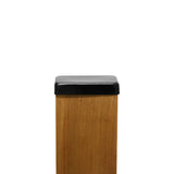 PERMAKAP 4-in x 6-in Black Stainless Steel Flat Top Black Stainless Steel Deck Post Cap