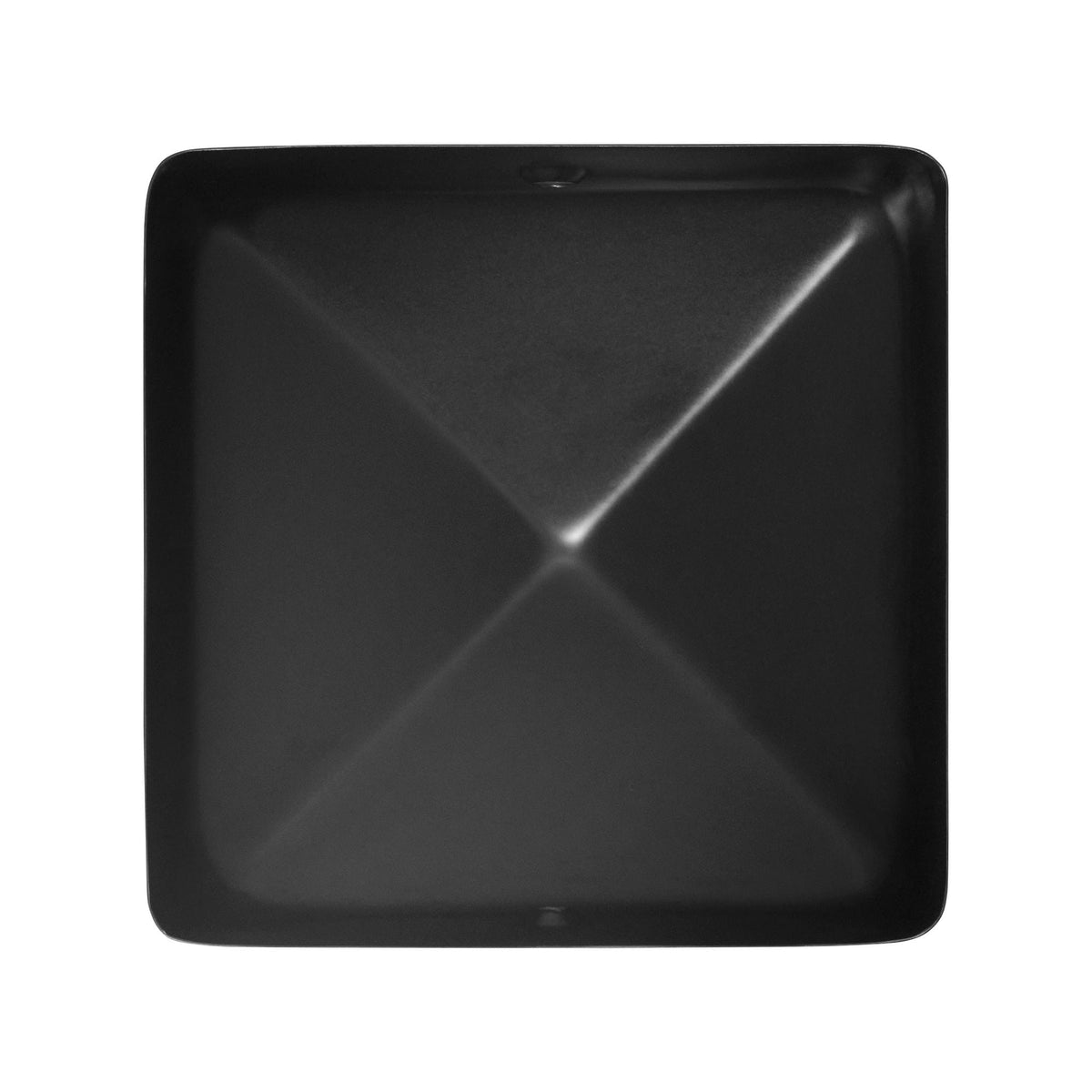 PERMAKAP 4-in x 4-in Black Stainless Steel Pyramid Black Stainless Steel Deck Post Cap