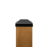 PERMAKAP 4-in x 6-in Black Stainless Steel Pyramid Black Stainless Steel Deck Post Cap