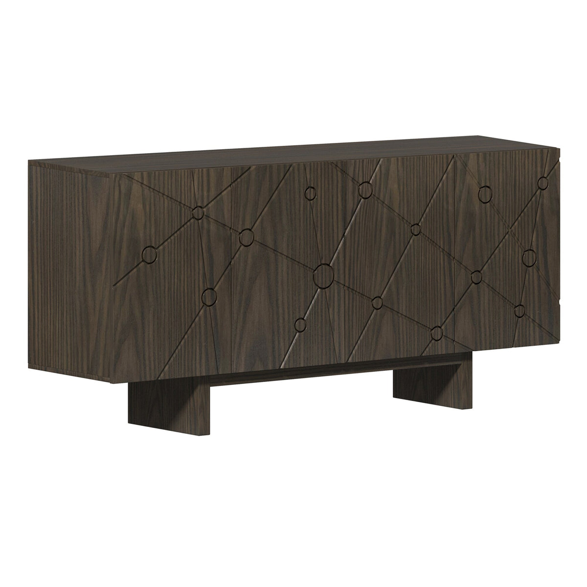 Clihome 15.75-in W x 30.71-in H Mdf Brown Freestanding Utility Storage Cabinet