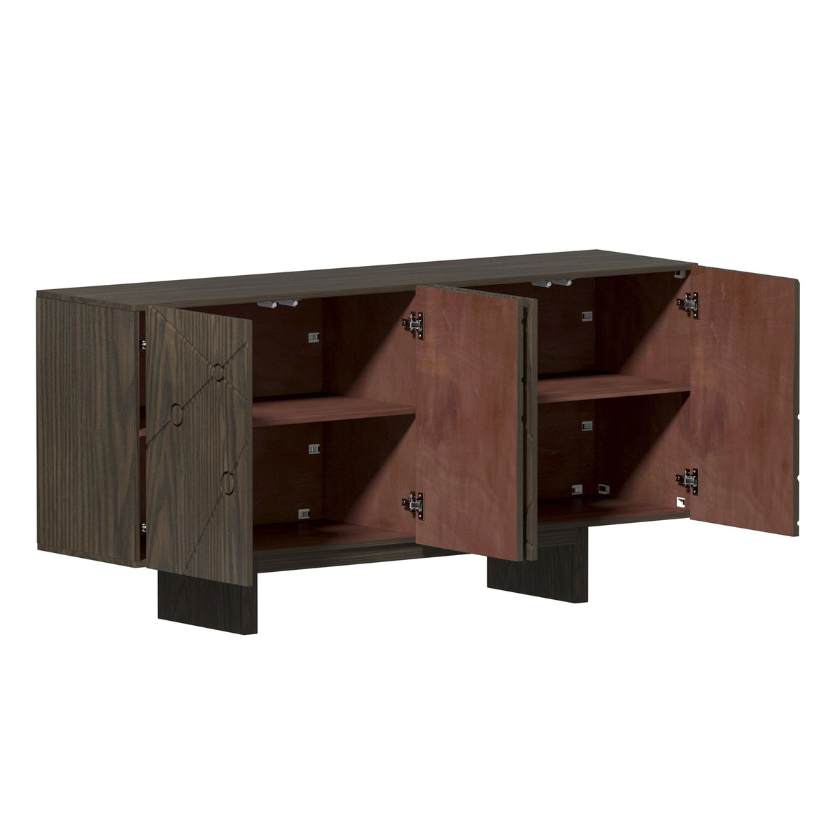 Clihome 15.75-in W x 30.71-in H Mdf Brown Freestanding Utility Storage Cabinet