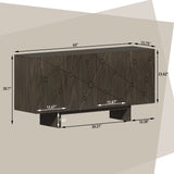 Clihome 15.75-in W x 30.71-in H Mdf Brown Freestanding Utility Storage Cabinet