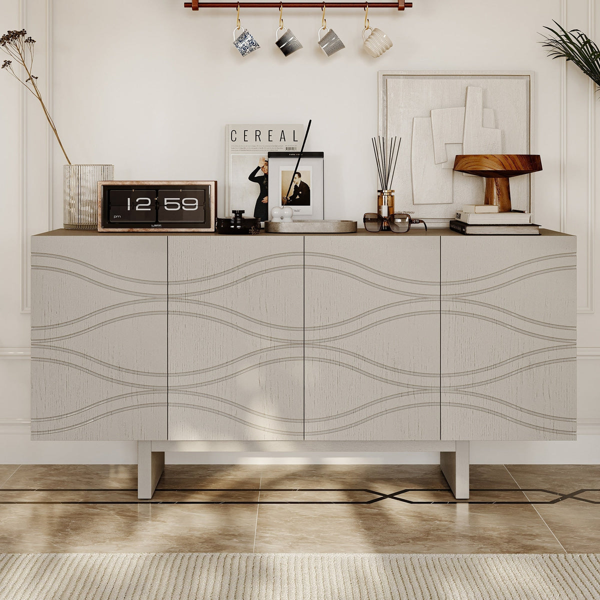 GZMR 15.75-in W x 30.71-in H Mdf White Freestanding Utility Storage Cabinet