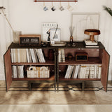 Clihome 15.75-in W x 30.71-in H Mdf Brown Freestanding Utility Storage Cabinet