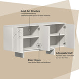 Clihome 15.75-in W x 30.71-in H Mdf White Freestanding Utility Storage Cabinet