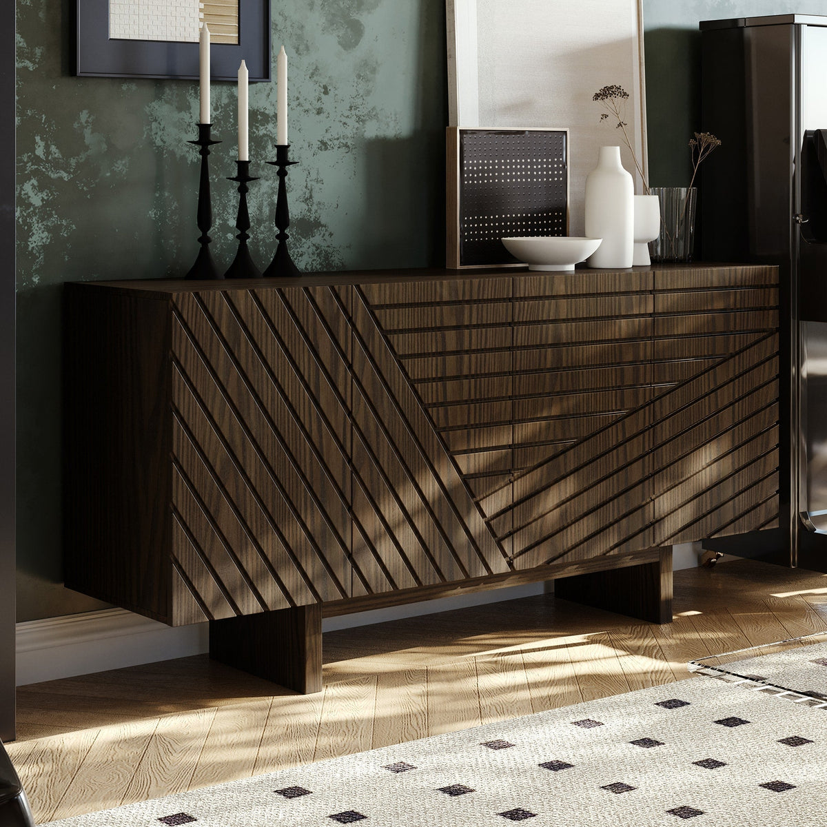 Clihome 15.75-in W x 30.71-in H Mdf Brown Freestanding Utility Storage Cabinet