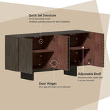 Clihome 15.75-in W x 30.71-in H Mdf Brown Freestanding Utility Storage Cabinet