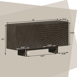 Clihome 15.75-in W x 30.71-in H Mdf Brown Freestanding Utility Storage Cabinet