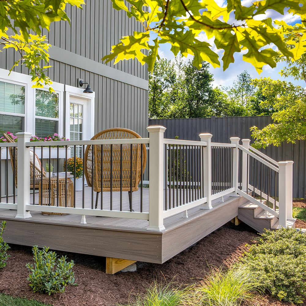 Trex 4-in x 4-in Classic White Composite Deck Post Base Trim