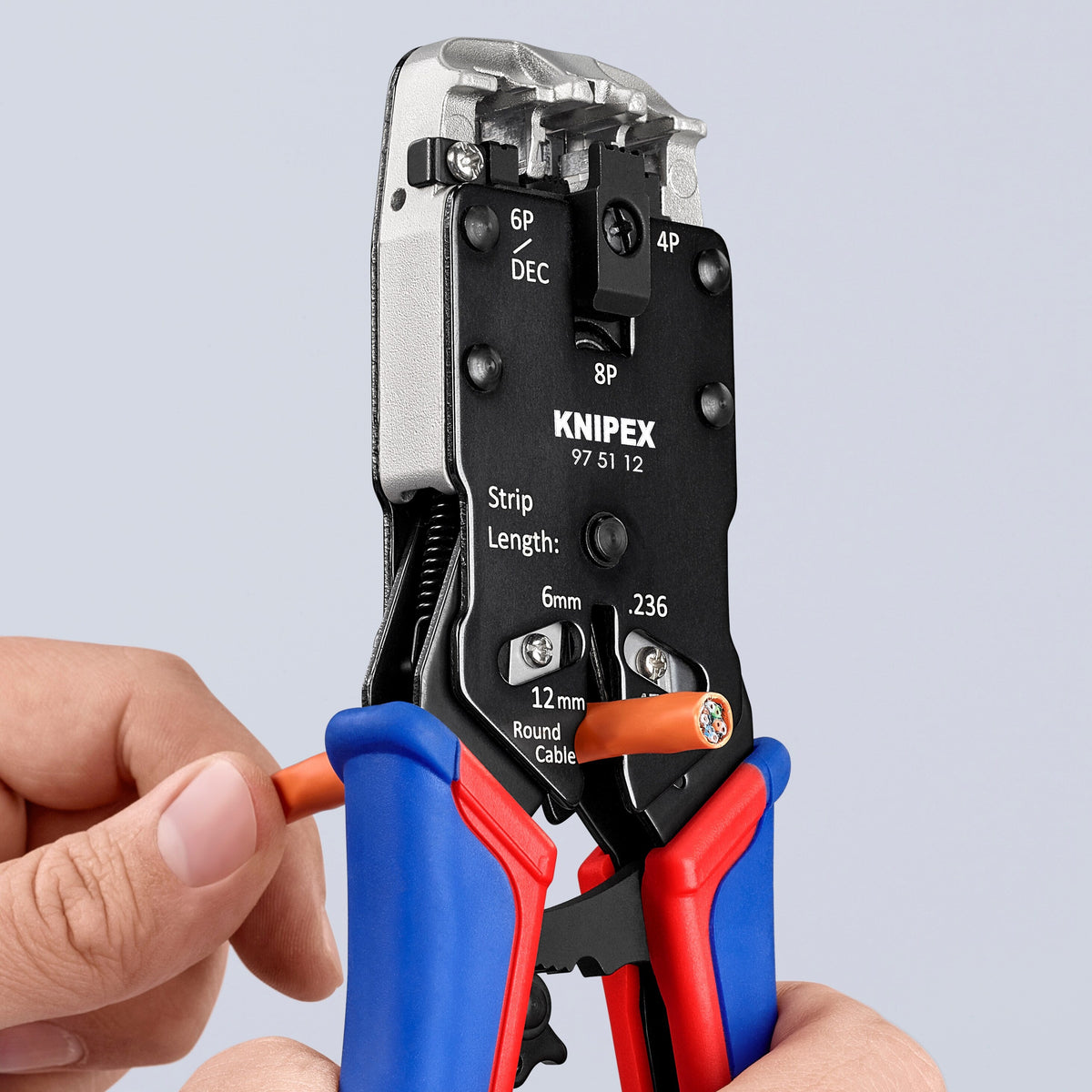 KNIPEX 8.2-in Electrical/Crimping Pliers, 97 51 12