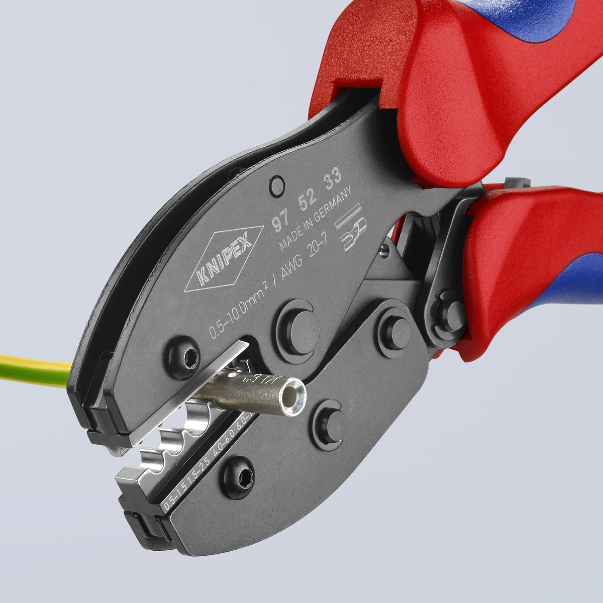 KNIPEX 8.55-in Electrical Crimping Pliers, Comfort Grip