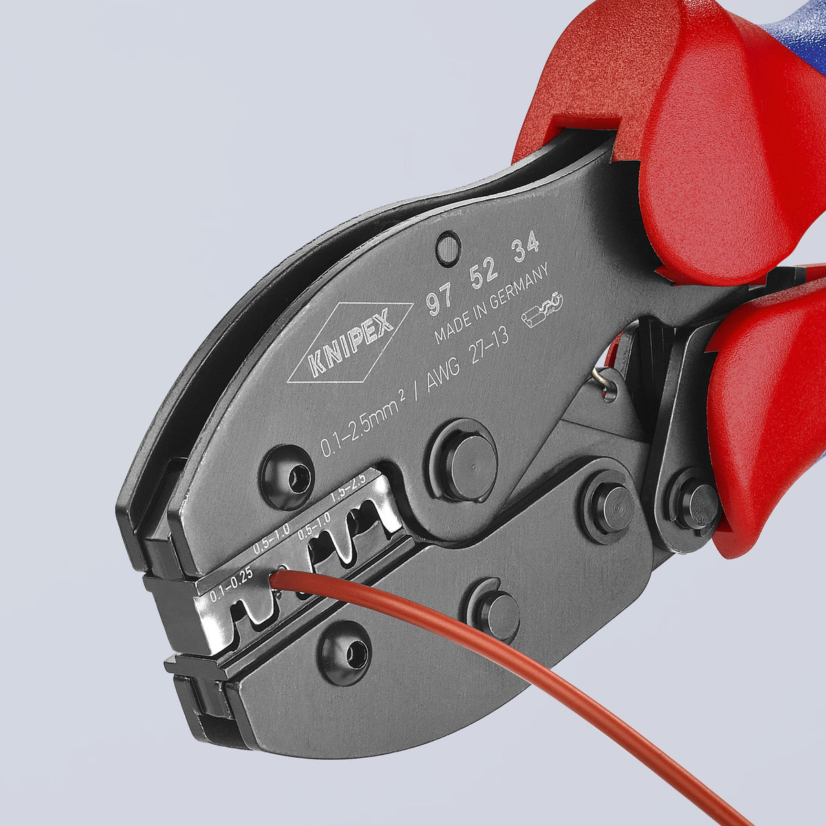 KNIPEX 8.6-in Electrical Crimping Pliers, Model 97 52 34