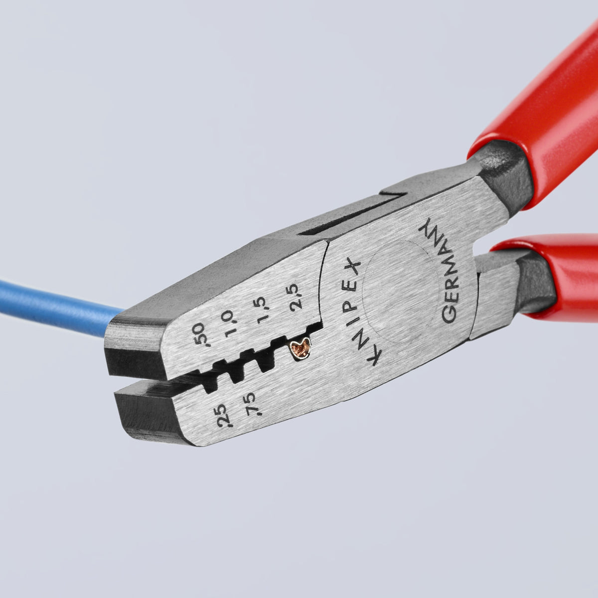 KNIPEX 5.85-in Crimping Pliers for End Sleeves (Ferrules), 97 61 145 A