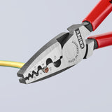 KNIPEX 7.1-in Electrical Crimping Pliers for End Sleeves (Ferrules), 97 71 180