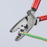 KNIPEX 7.1-in Electrical Crimping Pliers for End Sleeves (Ferrules), 97 71 180