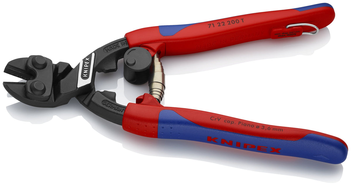 KNIPEX CoBolt 8-in Cutting Pliers with Tether Attachment, 71 22 200 T
