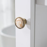WELLFOR ART Solid Wood 42-in x 30-in Surface Mount White Mirrored Soft Close Medicine Cabinet