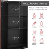 Design House Ventura 48-in x 30-in Surface Mount Espresso Mirrored Medicine Cabinet