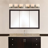Design House Ventura 48-in x 30-in Surface Mount Espresso Mirrored Medicine Cabinet