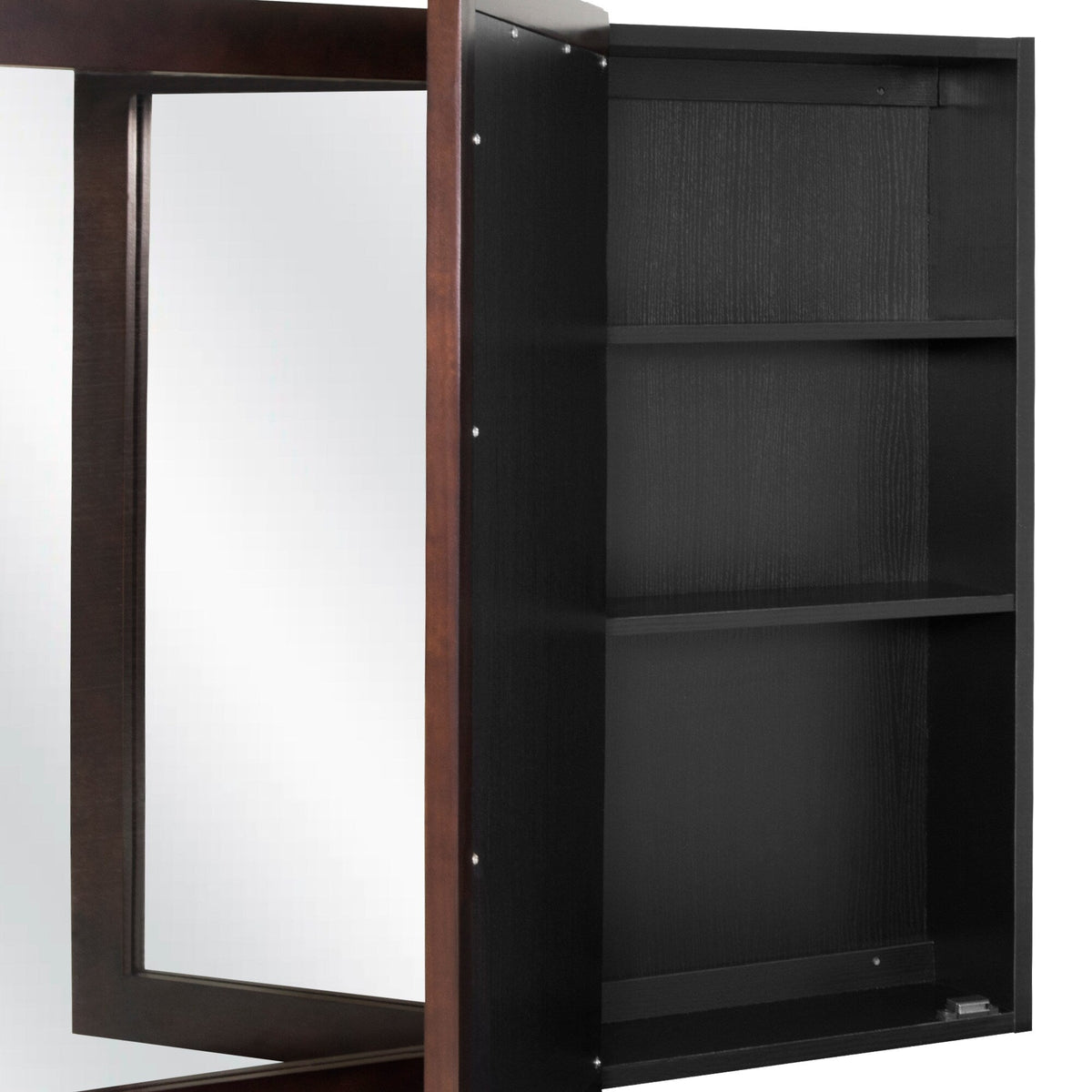 Design House Ventura 48-in x 30-in Surface Mount Espresso Mirrored Medicine Cabinet