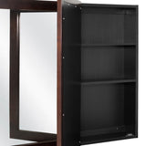 Design House Ventura 48-in x 30-in Surface Mount Espresso Mirrored Medicine Cabinet
