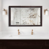 Design House Ventura 48-in x 30-in Surface Mount Espresso Mirrored Medicine Cabinet