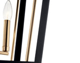 Kichler Delvin 4-Light Champagne Bronze with Black Traditional Clear Glass Lantern Led, Medium Hanging Pendant Light