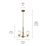 Kichler Shailene 3-Light Gold Traditional Chandelier