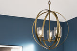 Kichler Winslow 3-Light Gold Industrial Chandelier